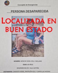 Localizada en buen estado la mujer de 68 años desaparecida en Cala Capitán (Orihuela Costa)