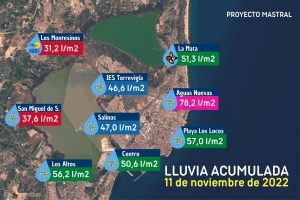 Una DANA deja alrededor de 80 litros por metro cuadrado en Torrevieja en menos de 24 horas