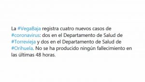 La Vega Baja no registra ningún fallecimiento por coronavirus en las últimas 48h
