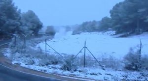 Día histórico de nieve en la Vega Baja