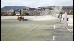 Puesta a punto de las instalaciones deportivas de Bigastro tras las inundaciones de diciembre