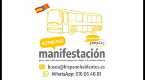 Manifestacion para reclamar vivir en un país sin barreras lingüísticas