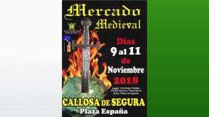 Mercadillo Medieval en Callosa de Segura del 9 al 11 de noviembre