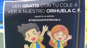 #TodosSomosOrihuela, el lema para fomentar que los más jóvenes acompañen al Orihuela CF