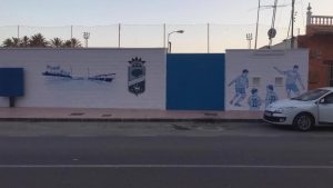 Callosa renueva la imagen de la fachada del campo de fútbol municipal
