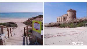 Las playas de Pilar de la Horadada continúan cerradas para el paseo