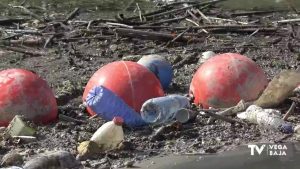 Retiradas más de tres toneladas de basura en la barrera de flotantes de Orihuela en menos de un mes