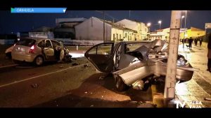 Un choque frontal en la Carretera de Beniel deja cinco heridos: dos de ellos, en estado grave