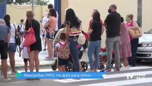 Los expertos desaconsejan las mascarillas FFP2 para niños