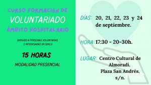 La asociación Praxis Vega Baja desarrolla en Almoradí un Curso de de Voluntariado Sociosanitario