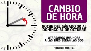 Cambia la hora este sábado: a las 3:00 serán las 2:00