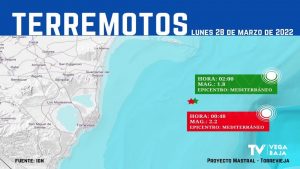 Torrevieja registra dos pequeños terremotos en la misma noche