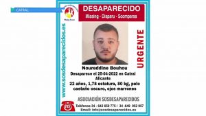 Buscan a un joven de 22 años desaparecido en Catral desde el 25 de abril