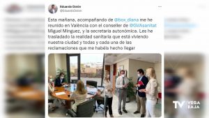 Eduardo Dolón se reúne con el conseller de Sanidad para hablar del Hospital de Torrevieja