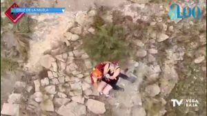 Una mujer de 55 años, rescatada por lipotimia en el barranco de la Suegra" (Cruz de la Muela)