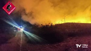 Restos de poda, rastrojos y leña provocan un aparatoso incendio en Ciudad Quesada