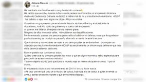 Antonia Moreno: "El empresario Alcántara ni me amedrentó en 2011 ni lo va a hacer nunca"