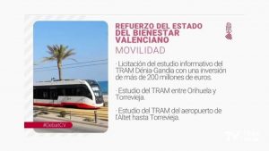 Puig anuncia un estudio sobre el TRAM que cubra Aeropuerto-Torrevieja y Orihuela -Torrevieja