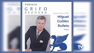 El músico redovanense Miguel Guillén Rufete recibe el Premio Grifo del mes de septiembre