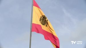 Sentimiento patriótico de altura y de tamaño con la bandera española de Pedro Lidón