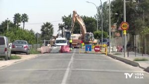 Las obras de la escollera en la rambla de Abanilla obligan a cortar la CV-912