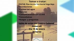 Segura Transparente Vega Baja aborda en Almoradí asuntos vitales para mejorar la comarca
