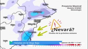 El frío se intensificará en los próximos días con posibles heladas en la Vega Baja