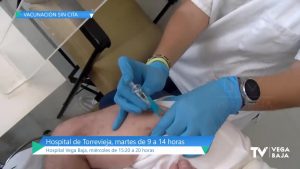 Nueva jornada de vacunación sin cita previa en el Hospital de Torrevieja y el Hospital Vega Baja