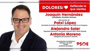 Patxi López acompaña a Joaquín Hernández en la presentación de su candidatura