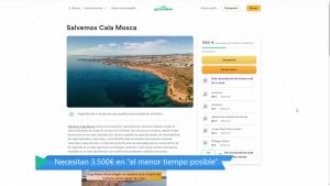 Salvemos Cala Mosca inicia una campaña de crowdfunding para obtener defensa jurídica