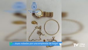 Detenida en Orihuela una empleada del hogar por sustraer joyas del domicilio donde trabajaba