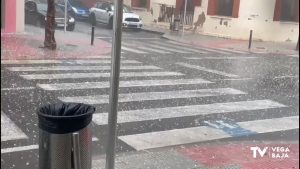 Una fuerte granizada sorprende al interior de la Vega Baja en el cuarto aniversario de la DANA