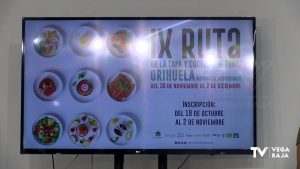 La ‘IX Ruta de la Tapa y Cóctel/Gin-Tonic Orihuela, historia del Mediterráneo’ se celebrará del 30 de noviembre al 2 de diciembre