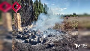 Una quema descontrolada afecta a los cipreses de un chalet en Rafal
