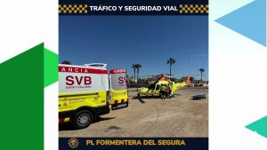 Un ciclista es evacuado en helicóptero tras sufrir un accidente de tráfico en Daya Vieja