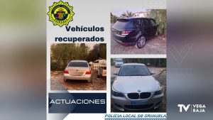 La Policía Local de Orihuela recupera en la costa dos vehículos de alta gama robados