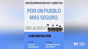 Concentración en Guardamar para pedir más seguridad y menos delincuencia